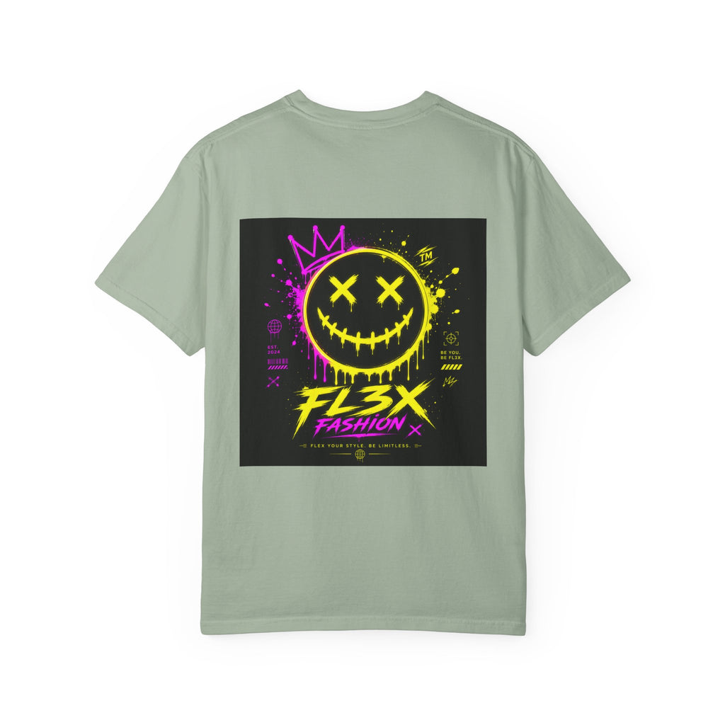 Graphic Tee — Neon Graffiti Smiley "FL3X Fashion"
