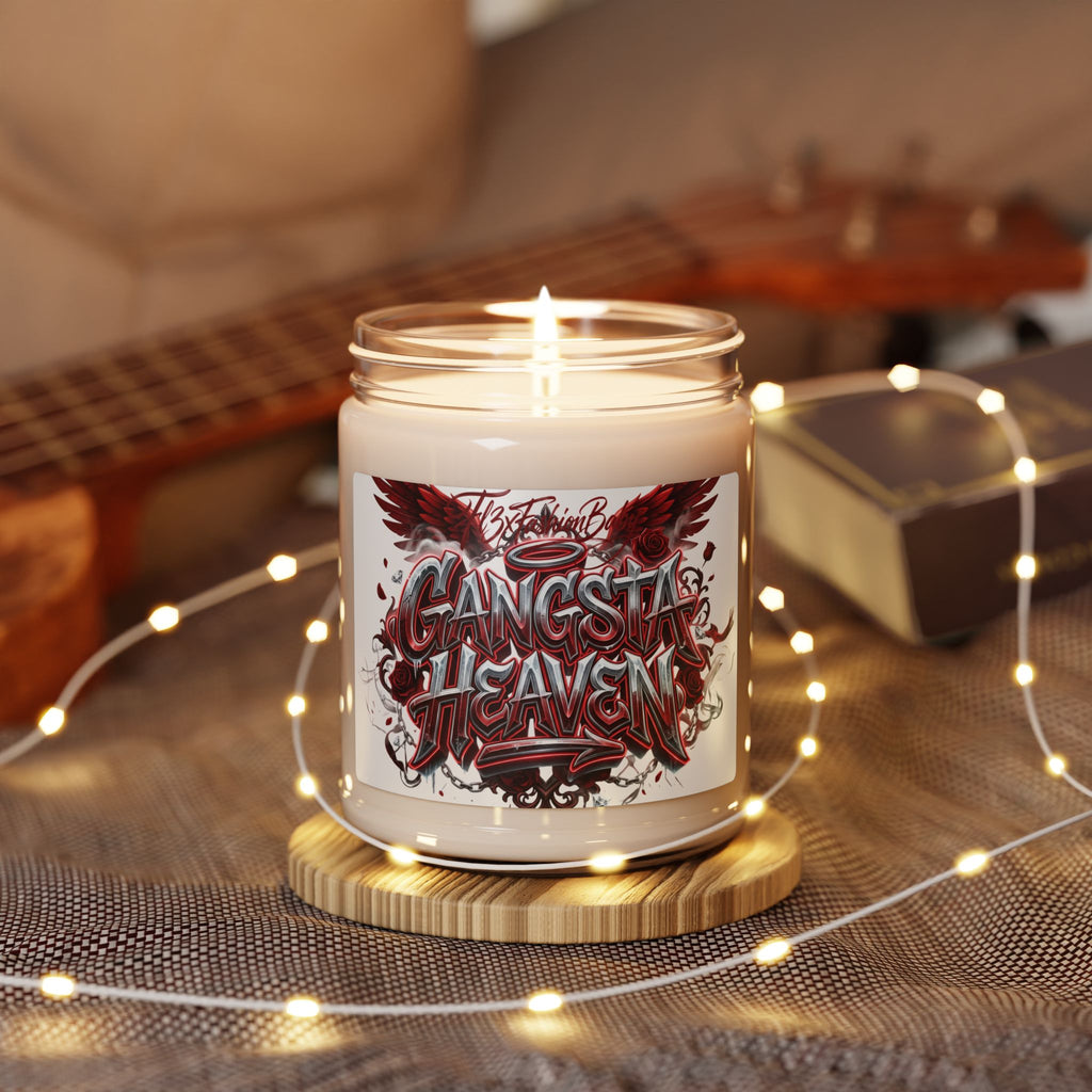 Gangsta Heaven Scented Soy Candle — 9oz Jar, Urban Graffiti Design