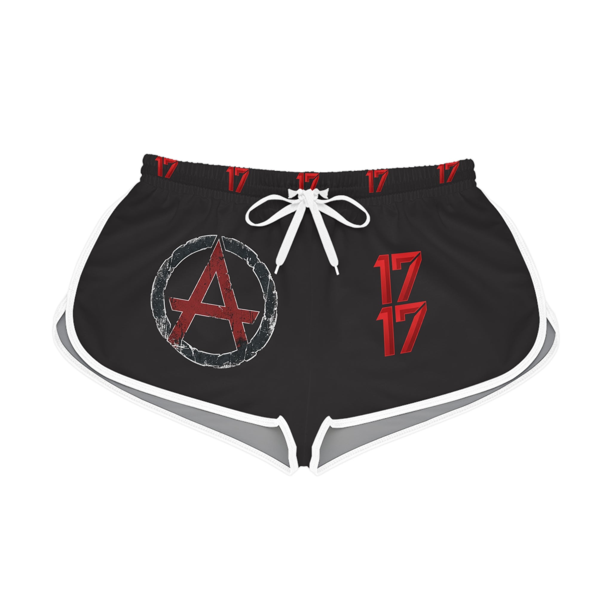 Relaxed Women's Shorts — Red '17' & Morning Star Graphic
