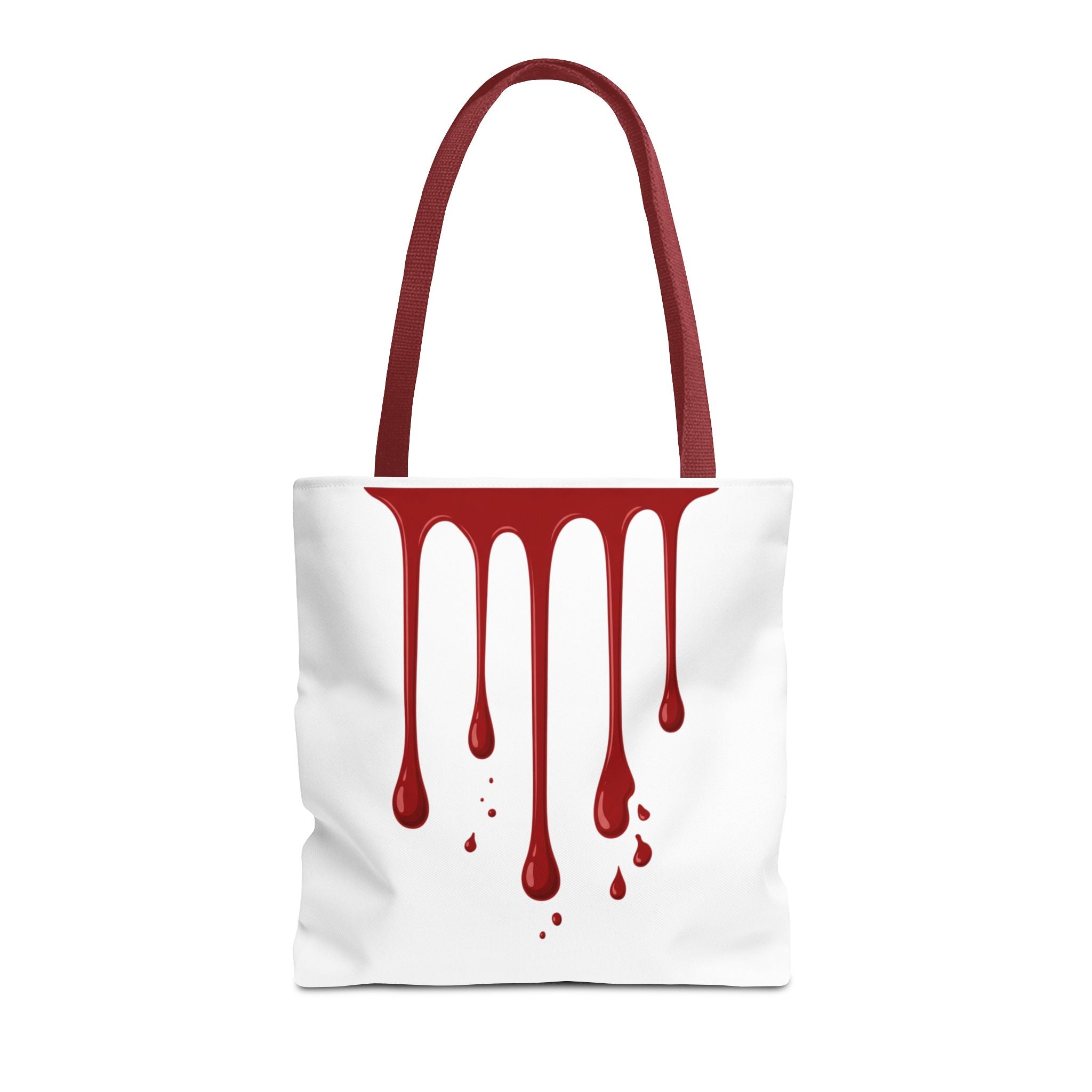 Dripping Blood Graphic Tote Bag — Red Horror Aesthetic Tote