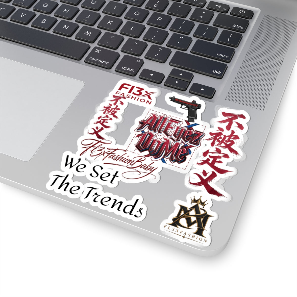 Kiss-Cut Sticker Pack — 'All Eyez On Me' Streetwear Logo & Kanji Set