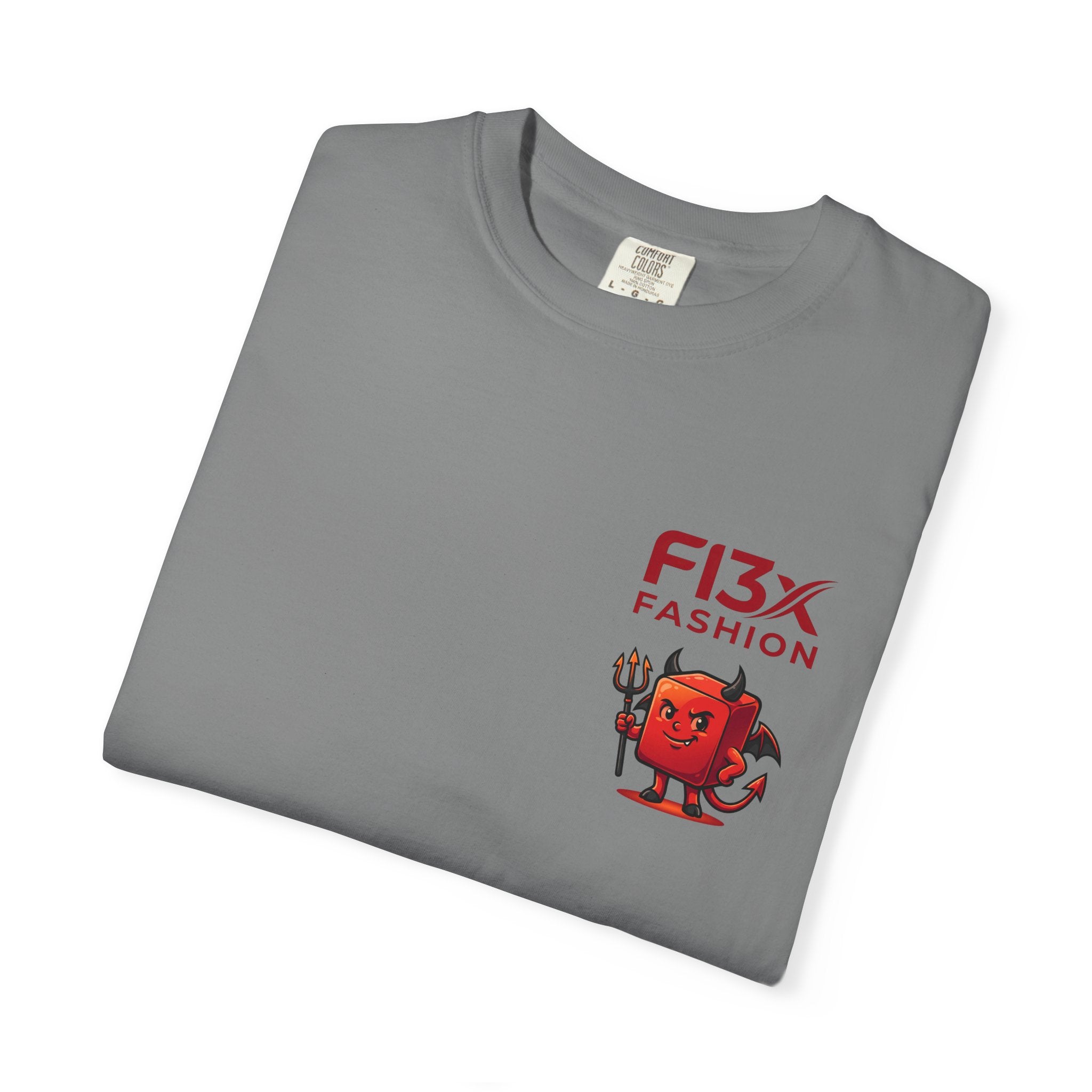Graphic T-Shirt — Occult Pyramid Eye Design with 'Fix Fashion' Patch