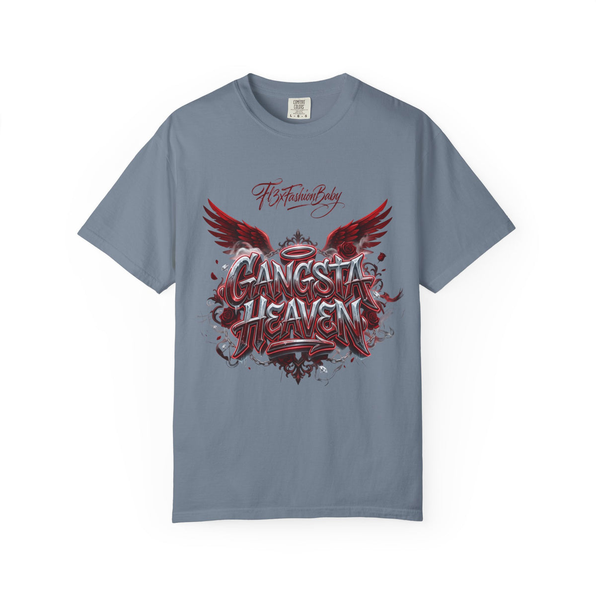 Gangsta Heaven Graphic T-Shirt — Scripted Front & Vertical Kanji Back