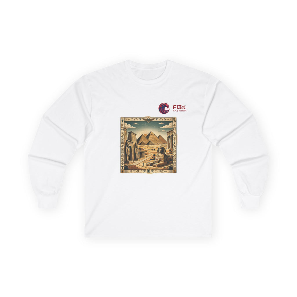 Egyptian Pyramids Vintage Graphic Long Sleeve Tee