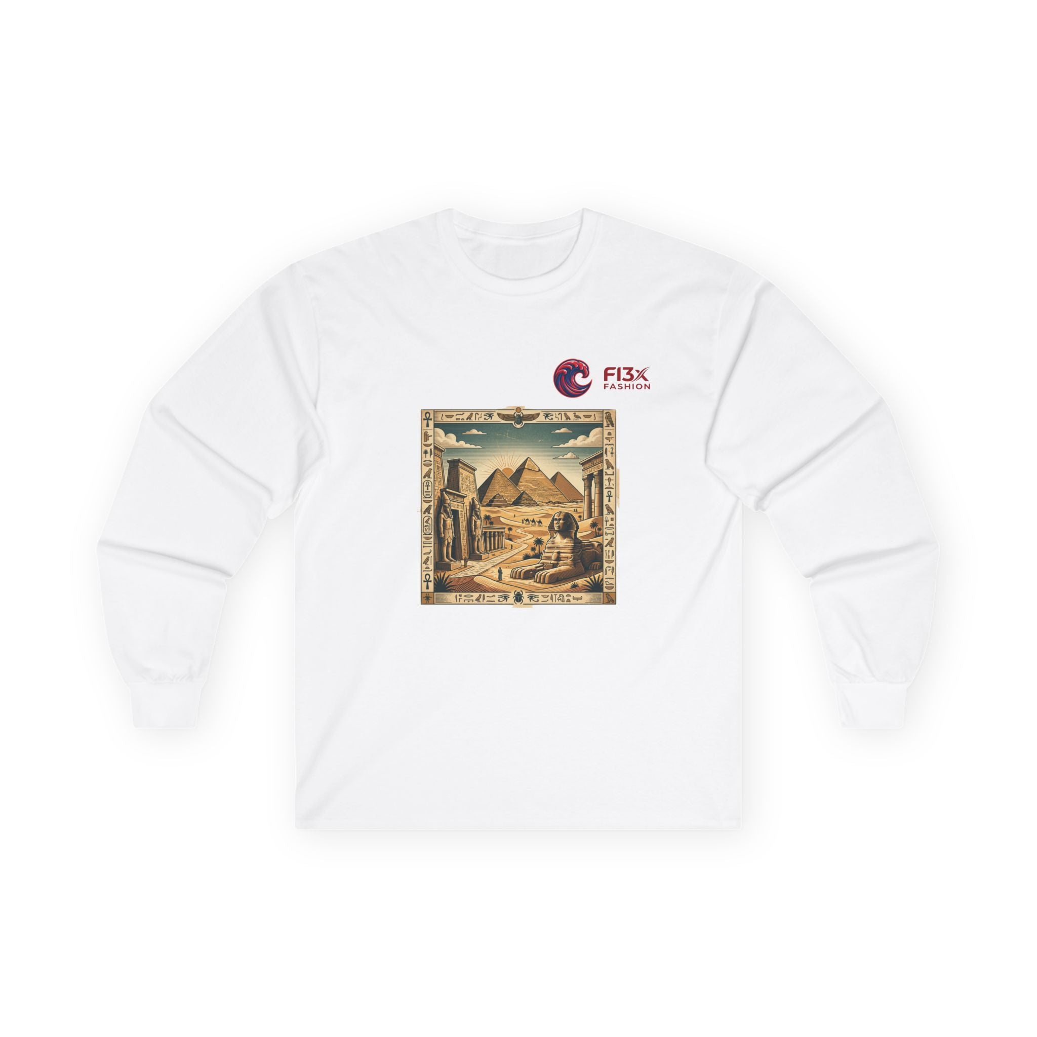 Egyptian Pyramids Vintage Graphic Long Sleeve Tee