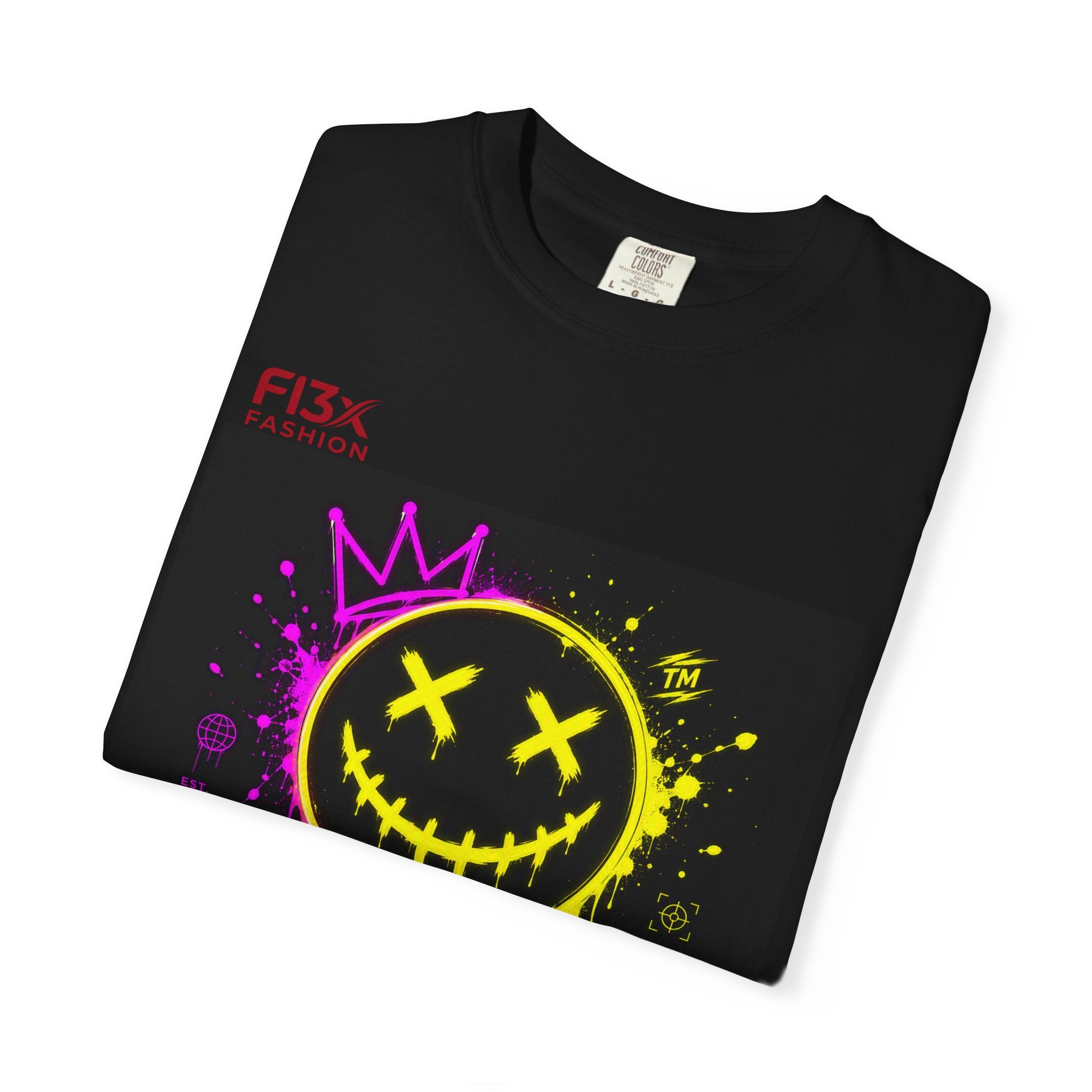 Graphic Tee — Neon Graffiti Smiley "FL3X Fashion"