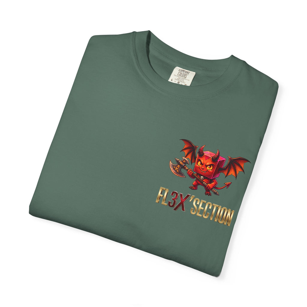 Devil Mascot T-Shirt — 'F13X Fashion' Graphic Tee (Front Chest & Back Print)