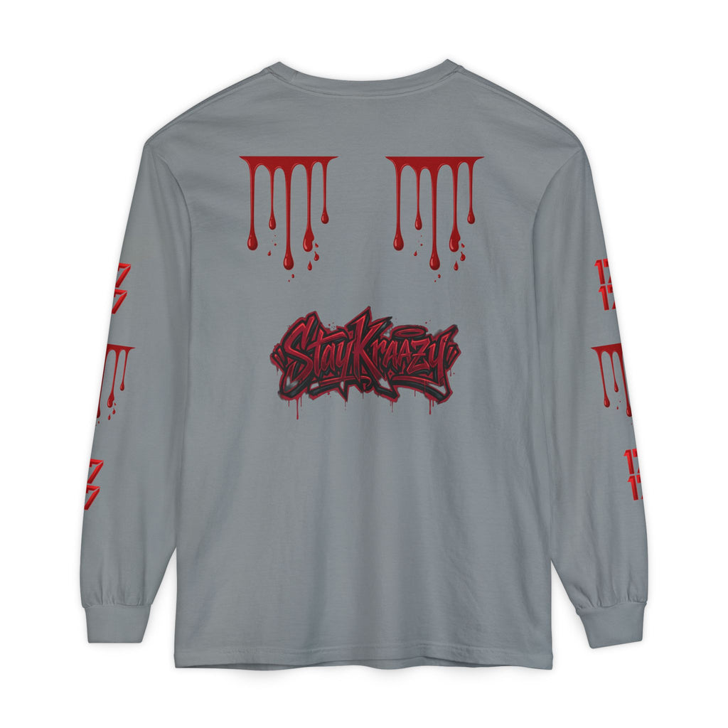 Blood Drip Graphic Long Sleeve Tee