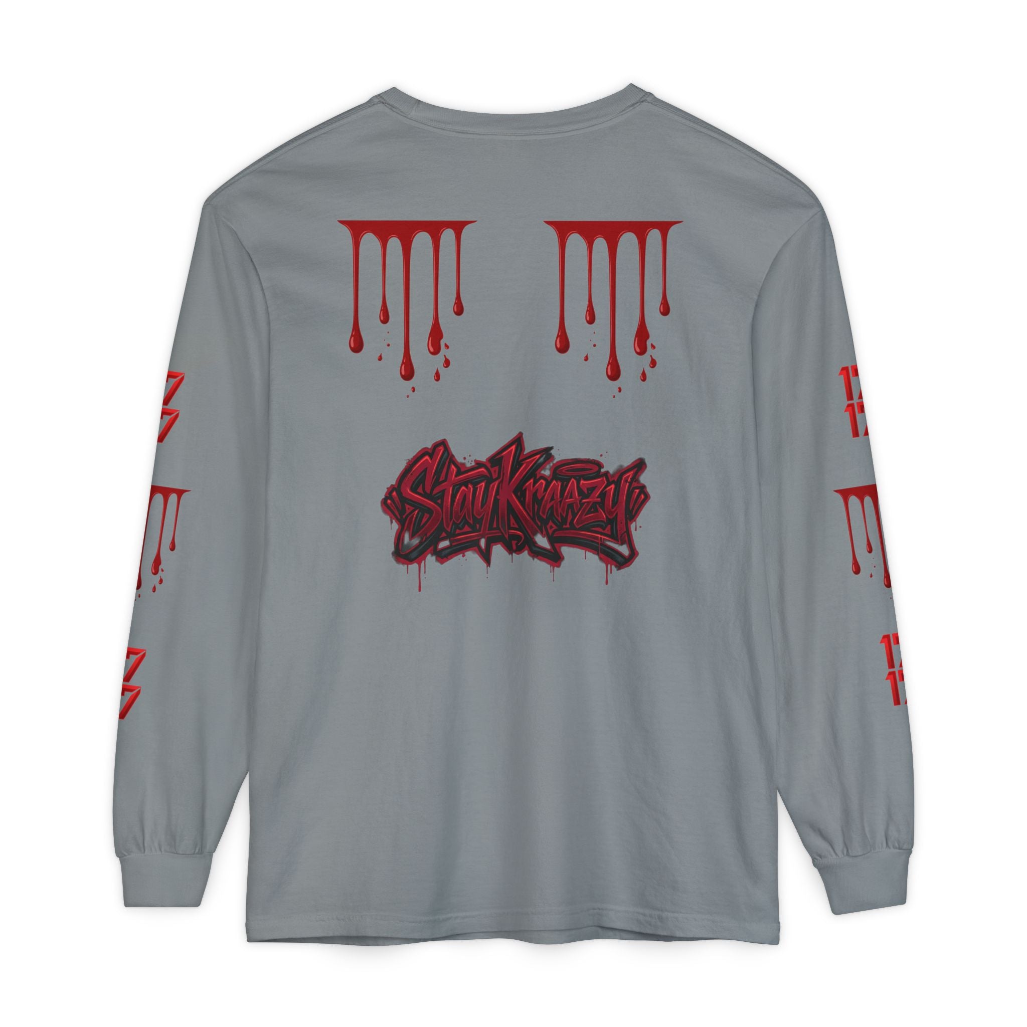 Blood Drip Graphic Long Sleeve Tee