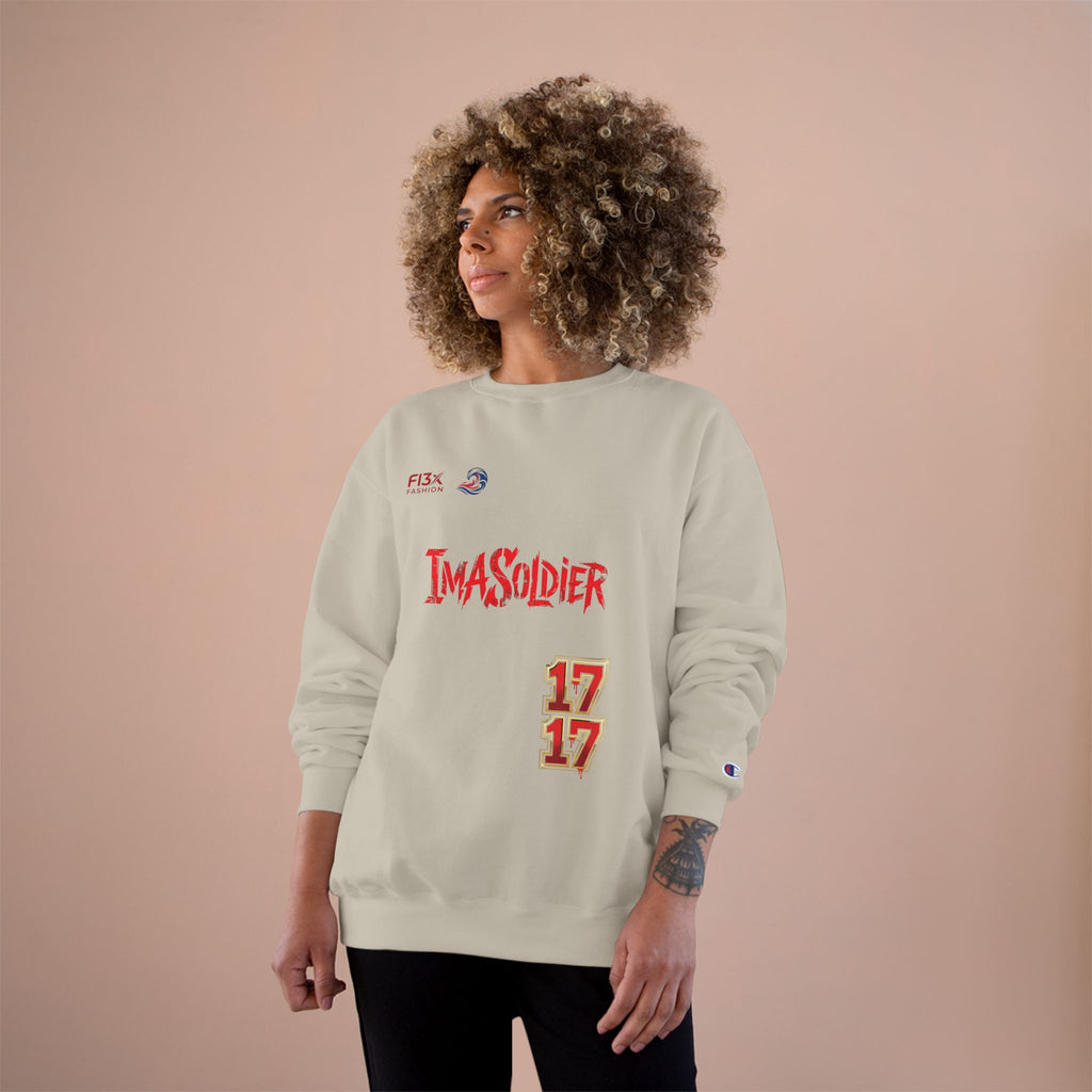 Soldier Graphic Sweatshirt — “I’ma Soldier” Red Streetwear Crewneck