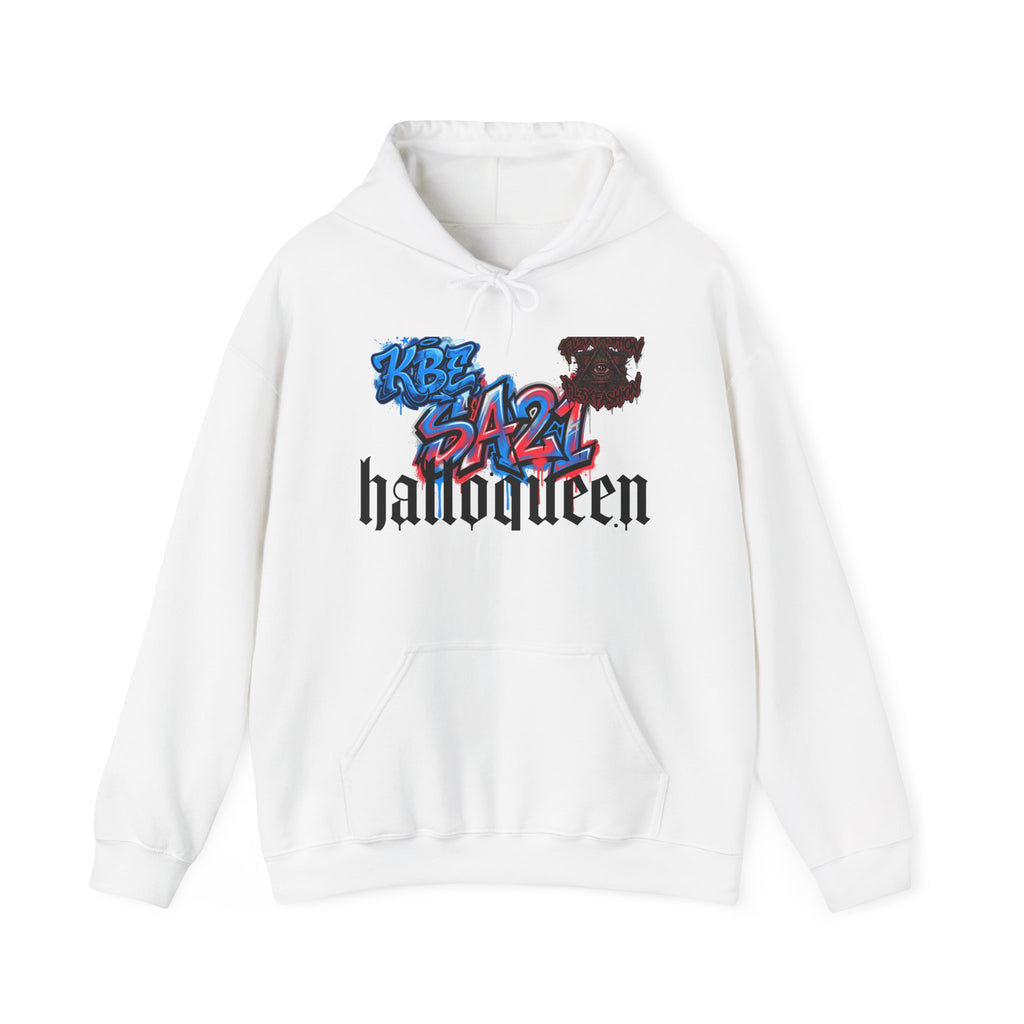 Halloween Graffiti Hoodie — "halloween" Gothic Script with Colorful Street Art