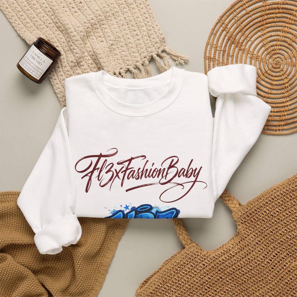 Crewneck Sweatshirt — KBZ Graffiti Logo "FtxFashionBaby" Streetwear