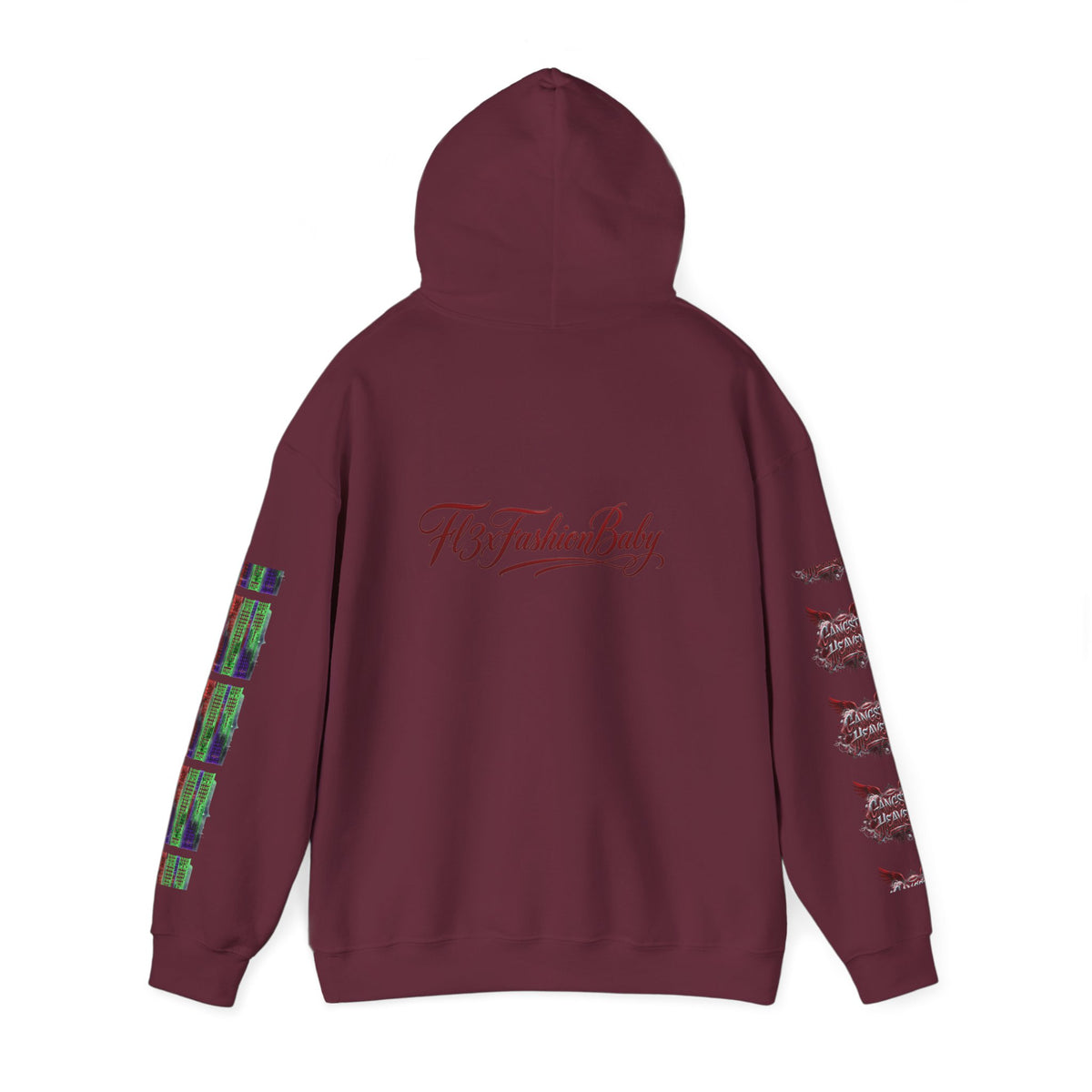 Midnight Run Hoodie — Graphic Streetwear Pullover with Sleeve Prints