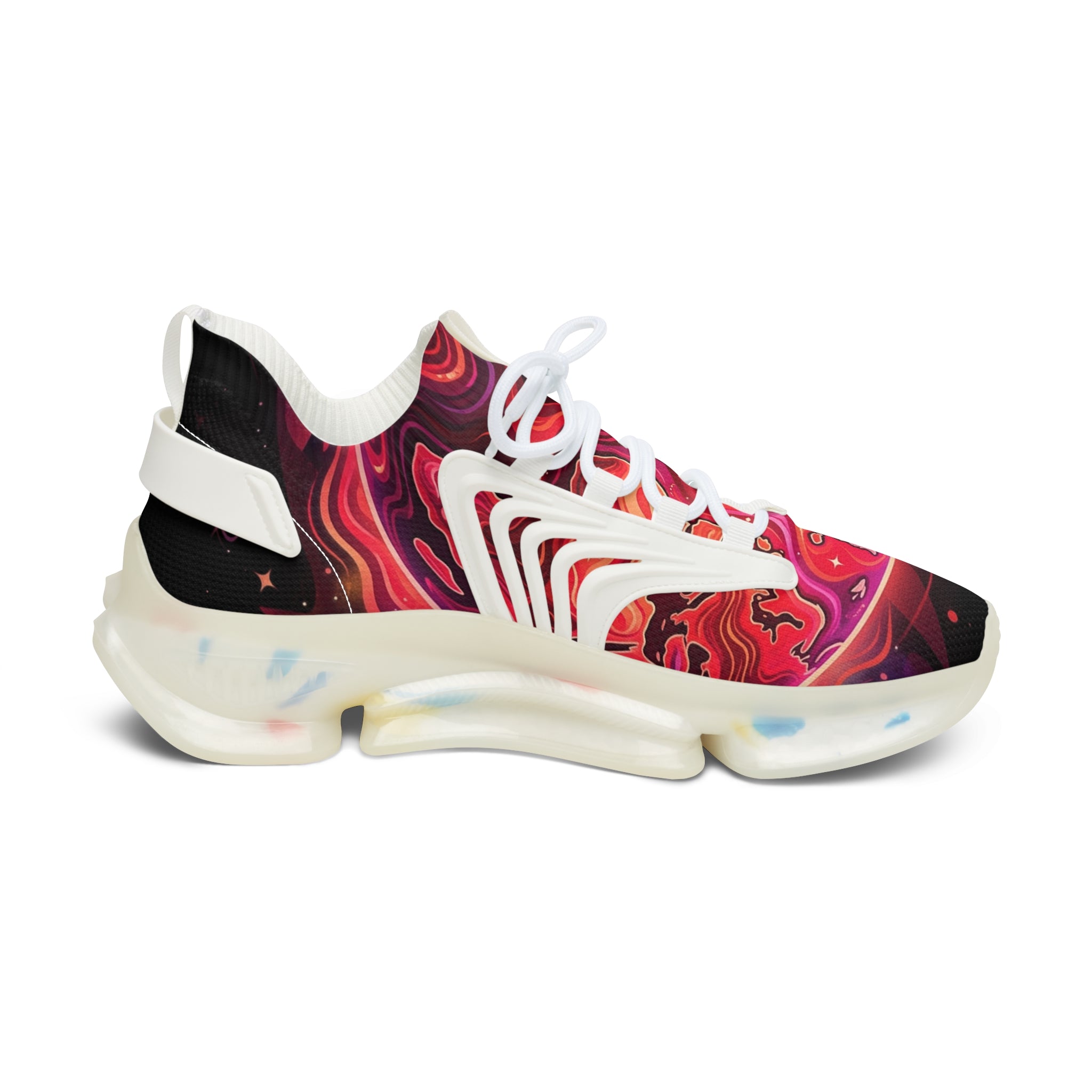 Women's Mesh Sneakers — Red Marble Athletic Shoes