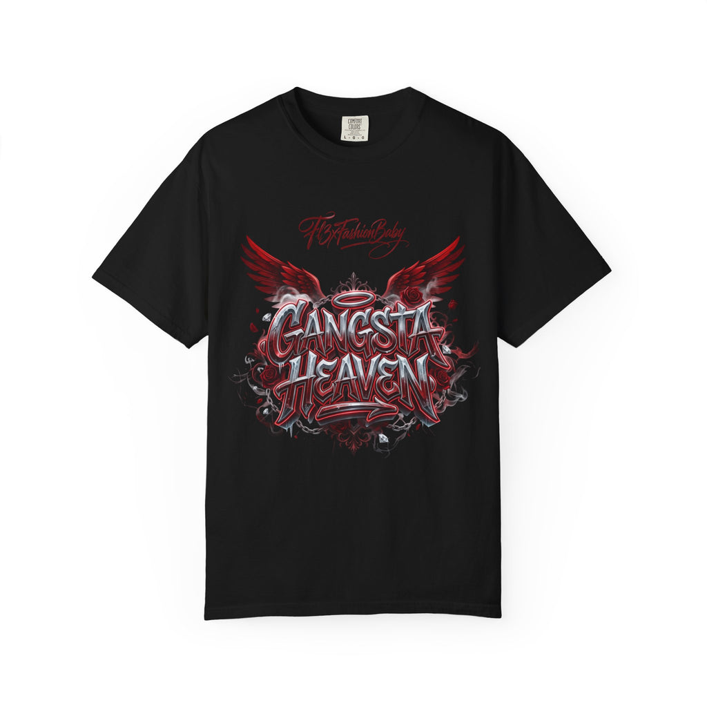 Gangsta Heaven Graphic T-Shirt — Scripted Front & Vertical Kanji Back