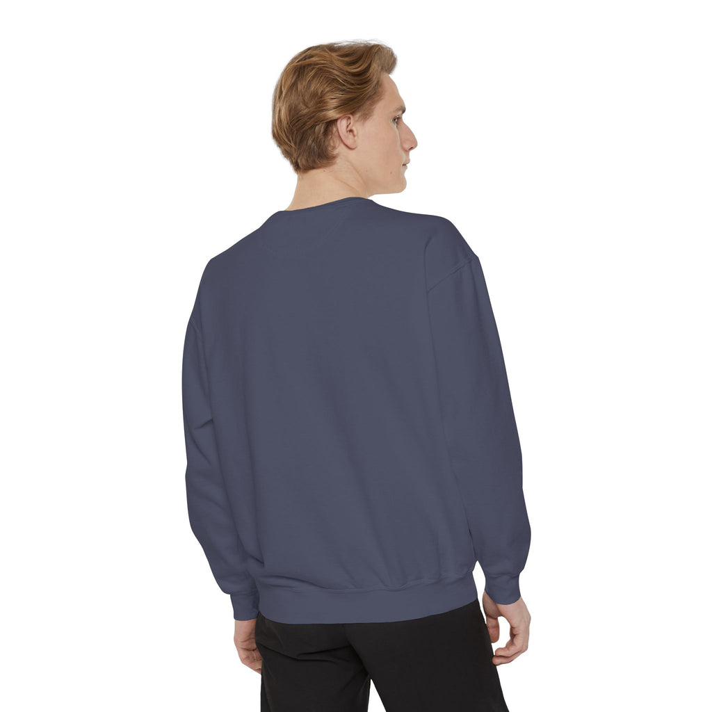 Sweatshirt — Minimal Red "17/17" Chest Logo Garment-Dyed Crew