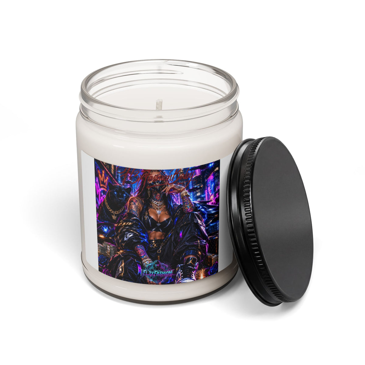 Cyberpunk Goddess Scented Soy Candle — 9oz Aromatic Jar