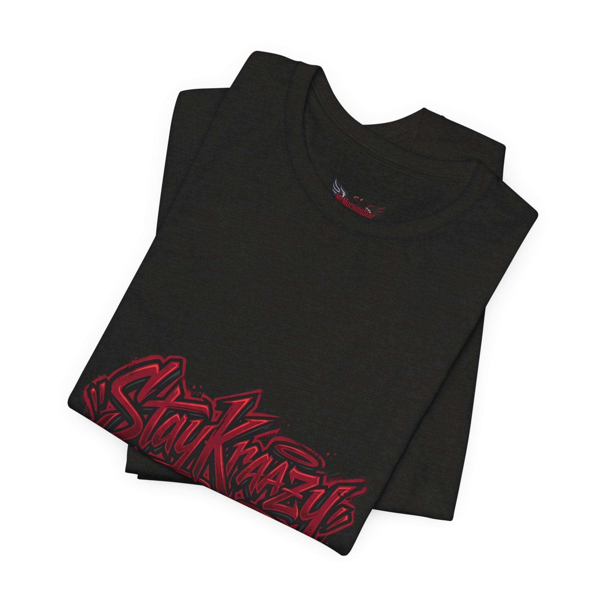 Stay Krazi Graffiti Tee — Red 17 Streetwear T‑Shirt