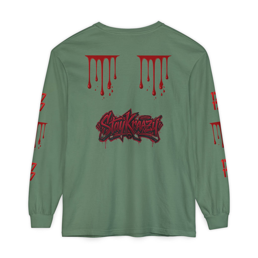Blood Drip Graphic Long Sleeve Tee