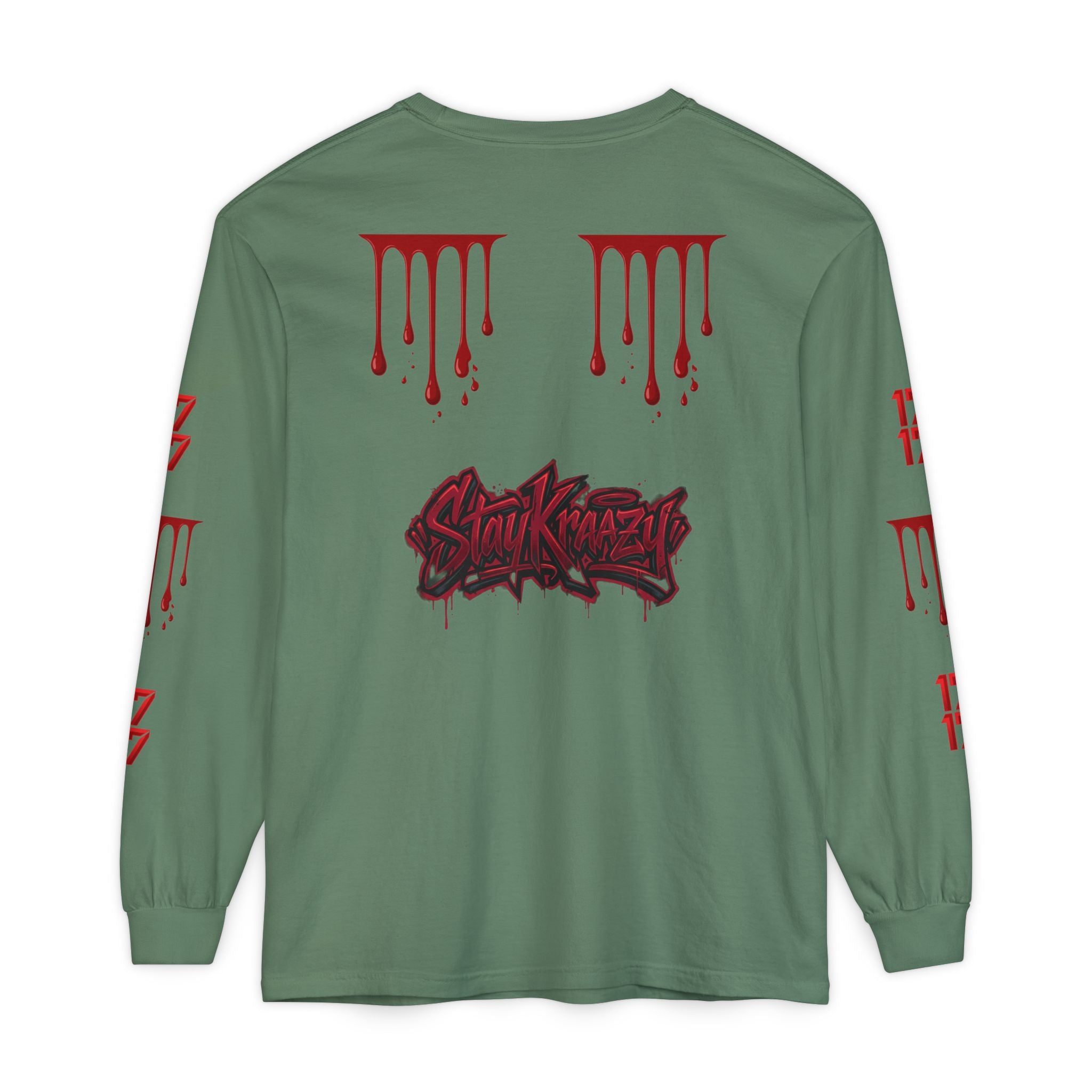 Blood Drip Graphic Long Sleeve Tee