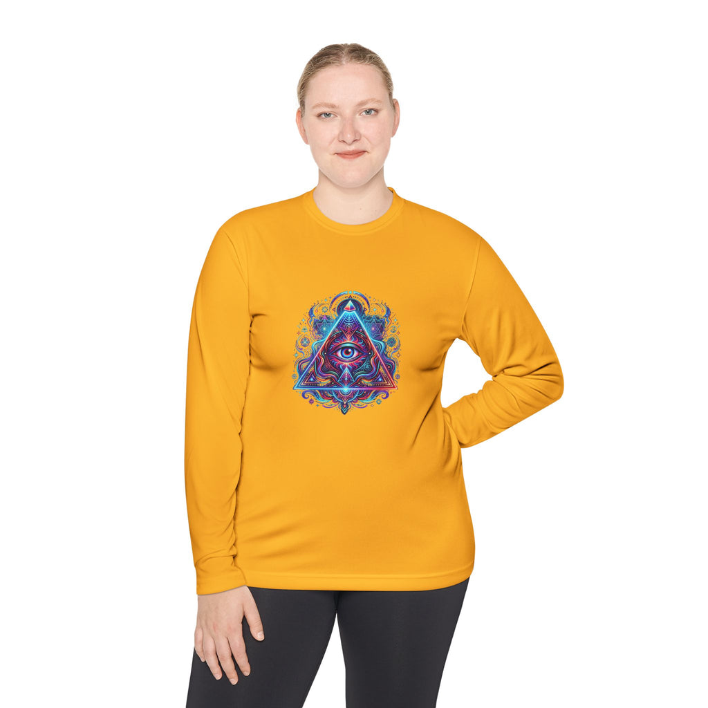 All-Seeing Eye Triangle Long Sleeve Tee — Psychedelic Mystic Graphic Shirt
