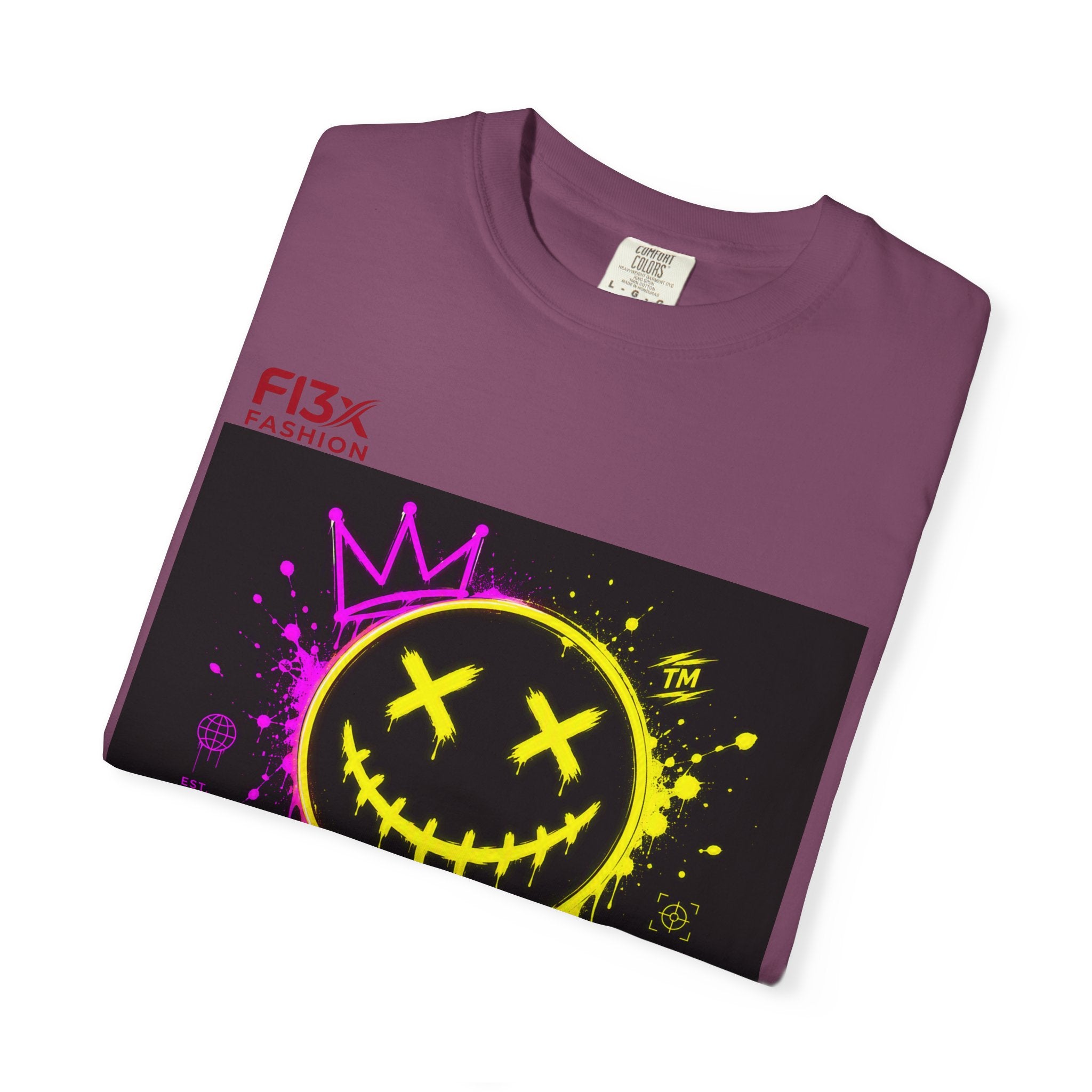 Graphic Tee — Neon Graffiti Smiley "FL3X Fashion"