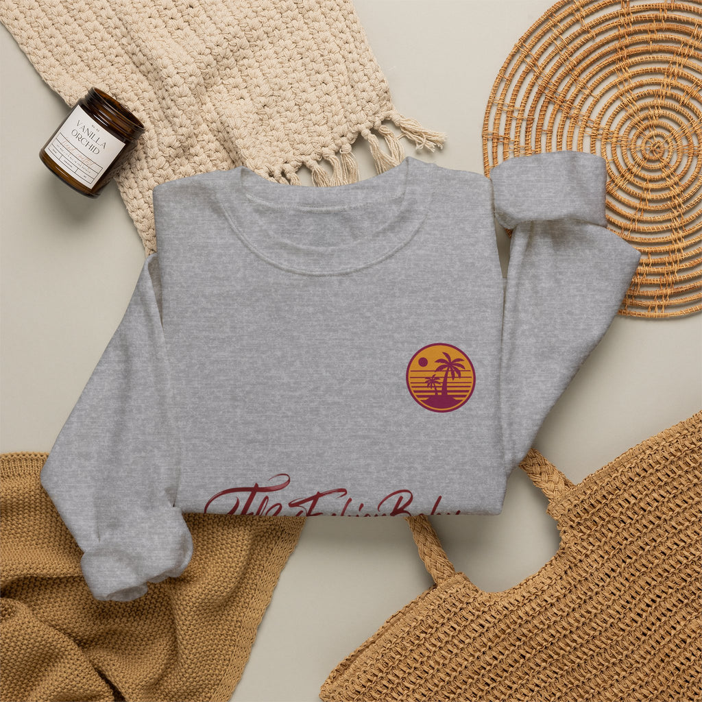 Crewneck Sweatshirt — 'FB3FashionBaby' Script with Sunset Logo