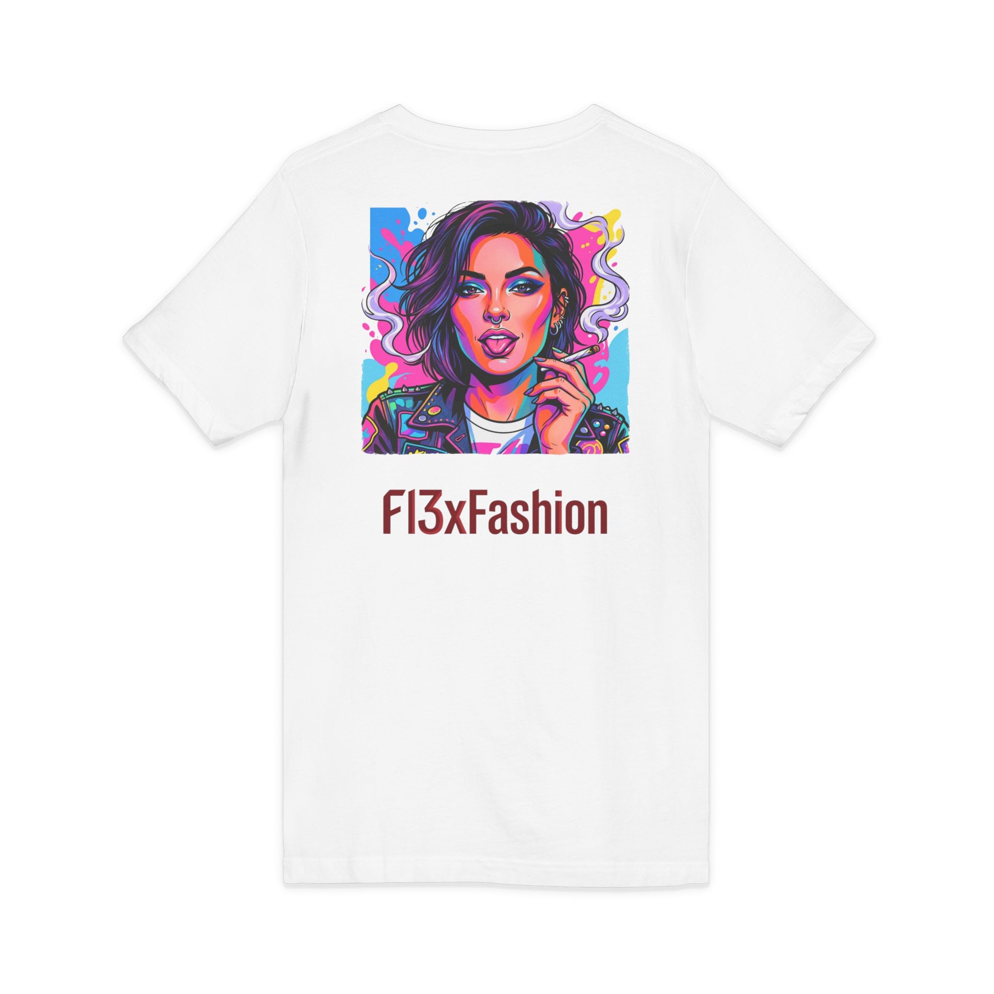 Pop Art Portrait V-Neck Tee — FI3xFashion Graphic T-Shirt