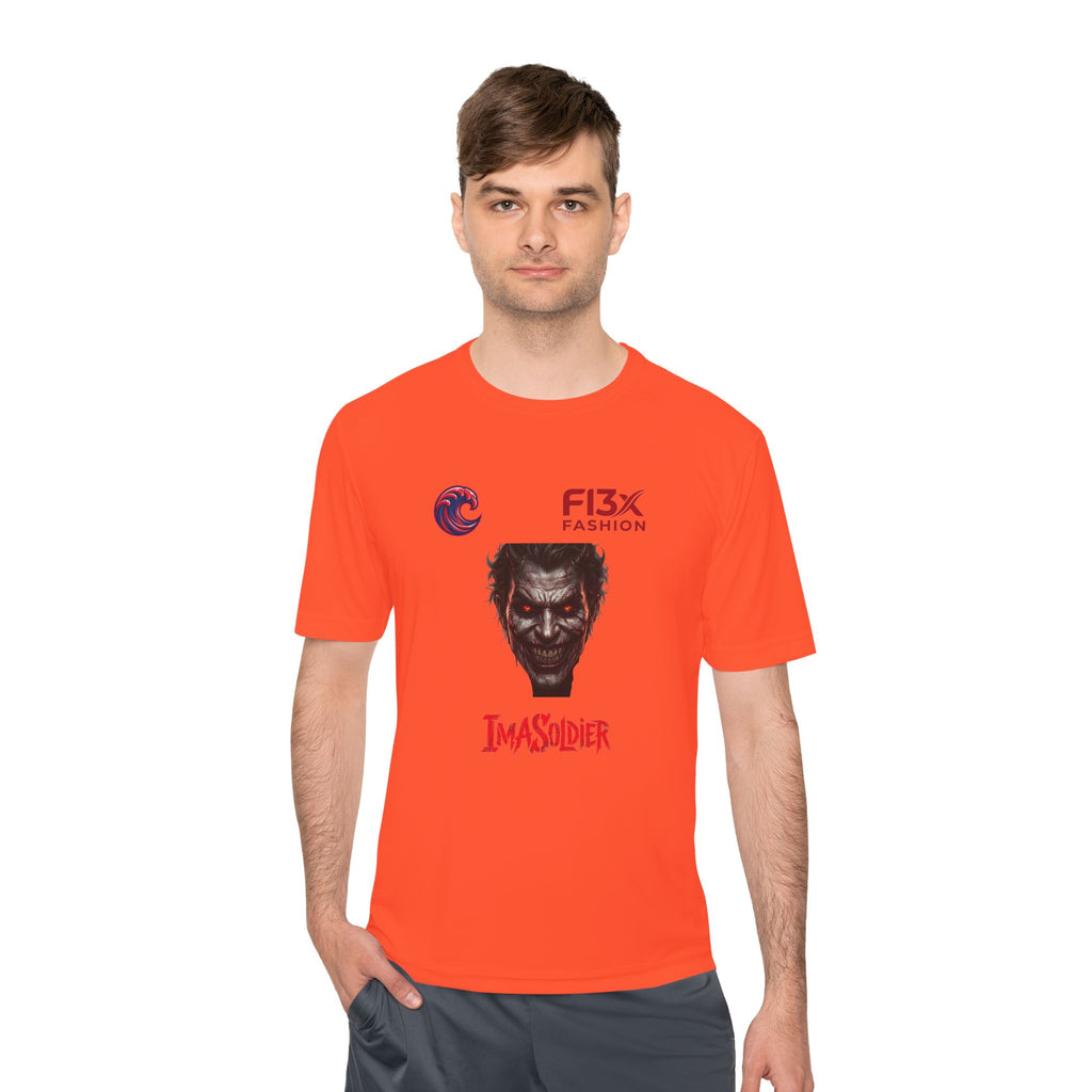 ImaSoldier Graphic Tee — Dark Joker Face Logo Moisture‑Wicking Shirt
