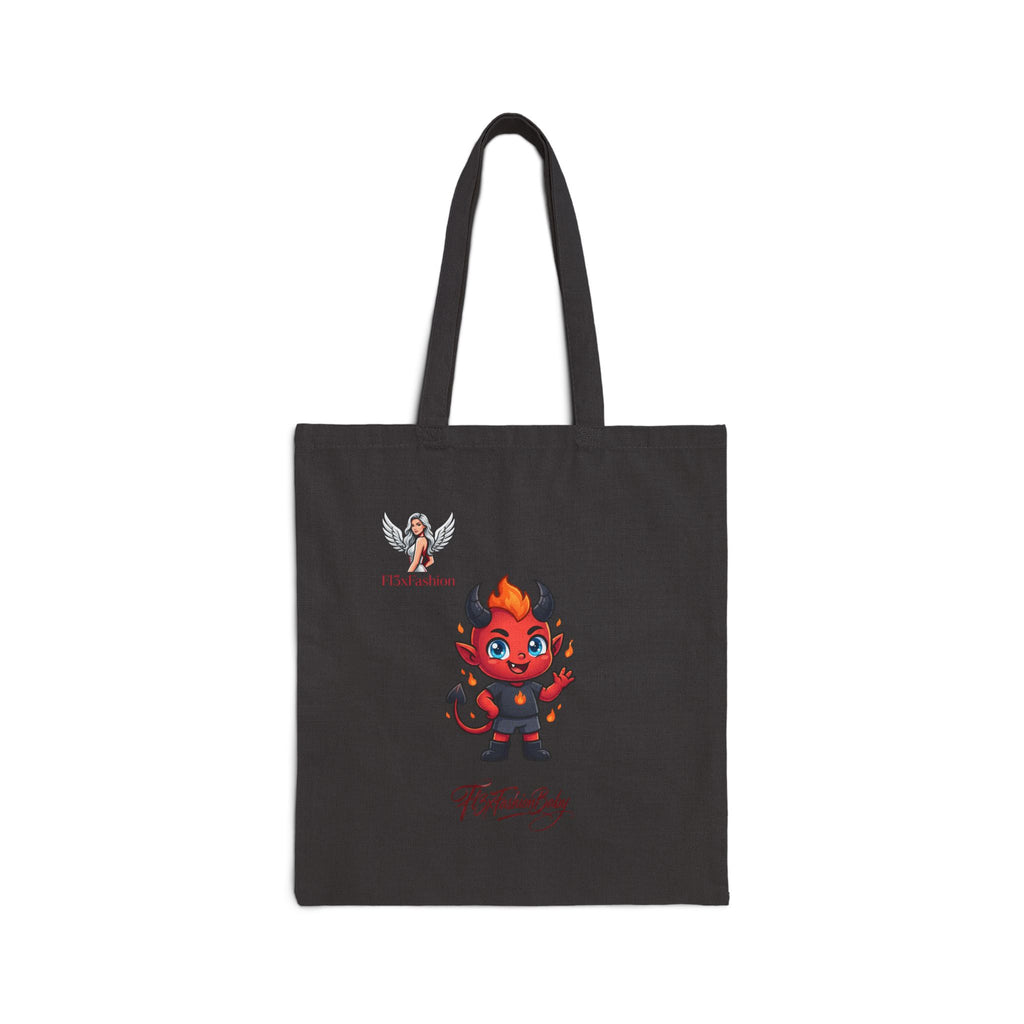 Tote Bag — Cute Little Devil Character Canvas Tote (The Fiendishly Friendly)
