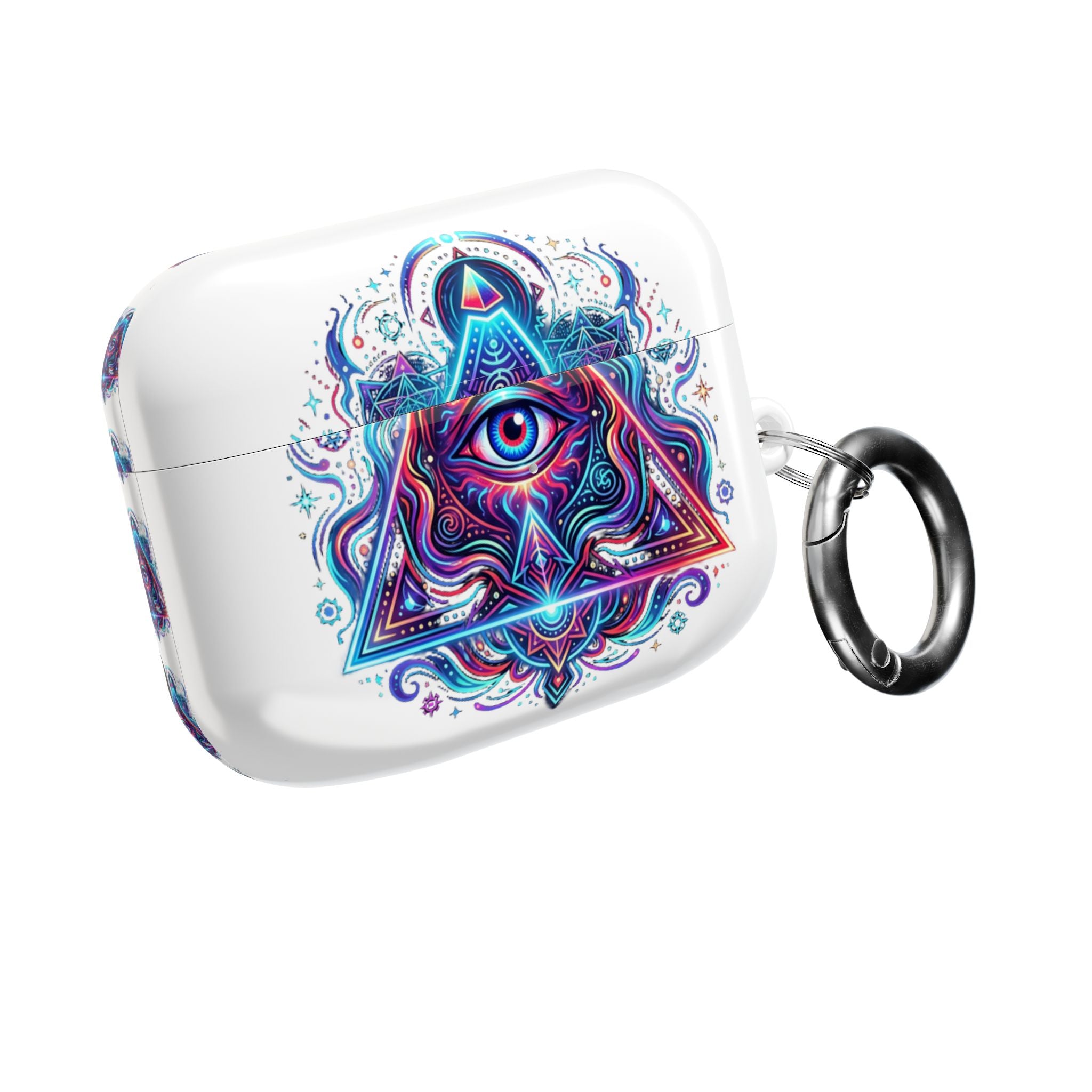 Psychedelic Third Eye AirPod Case — Vibrant Mystic Triangle Design