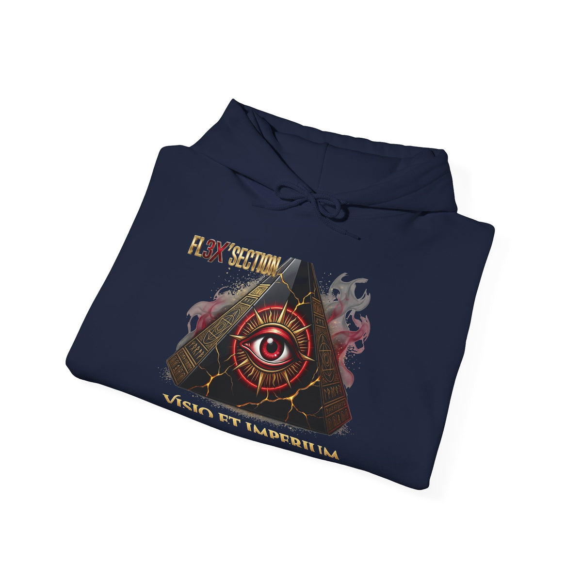 Occult Eye Pyramid Hoodie — 'Vigil Et Imperium' Mystical Graphic Sweatshirt