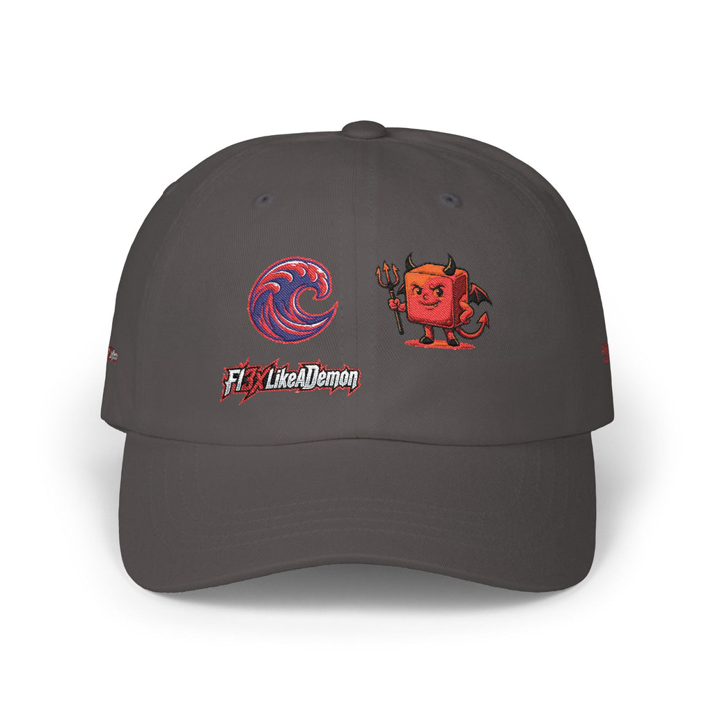 Devil Pixel Dad Cap – Retro Gaming Graphic Baseball Hat