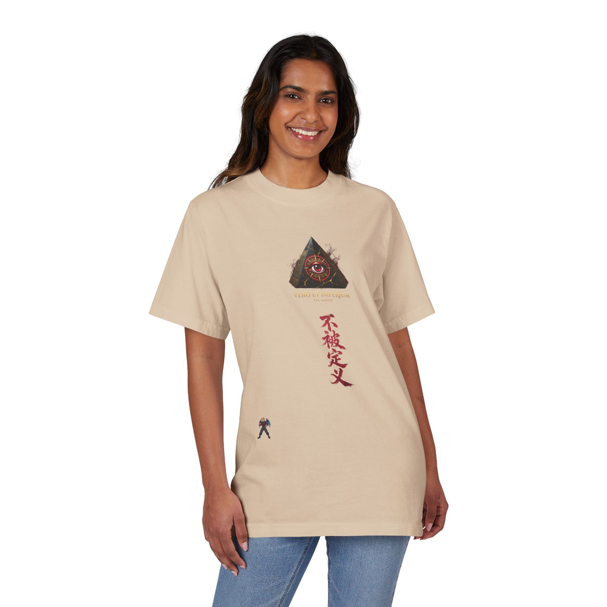 Graphic T-Shirt — Eye Pyramid & Kanji Streetwear Tee