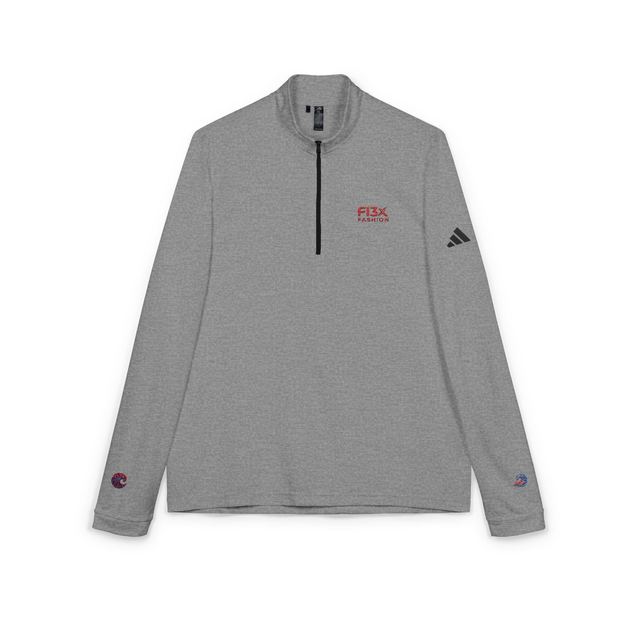 Embroidered Quarter-Zip Pullover