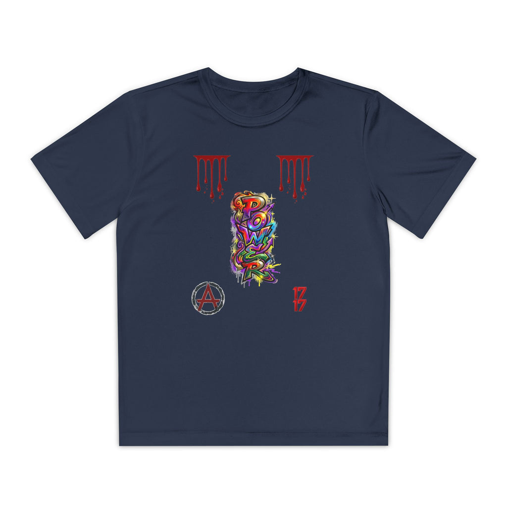 Youth Competitor Tee — Colorful Graffiti Anarchy Graphic T-Shirt
