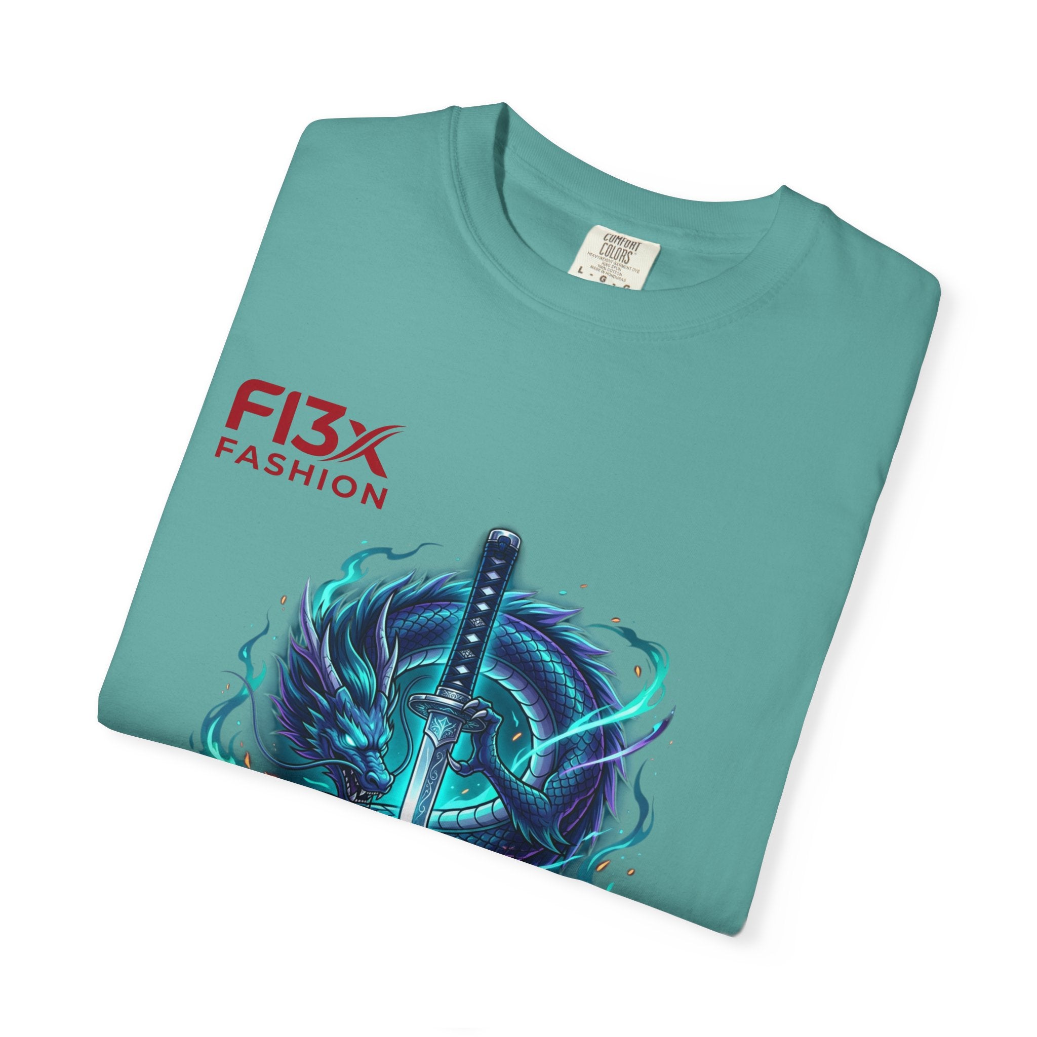 Dragon Katana T-Shirt — Neon Samurai Sword Graphic Tee (17/17)
