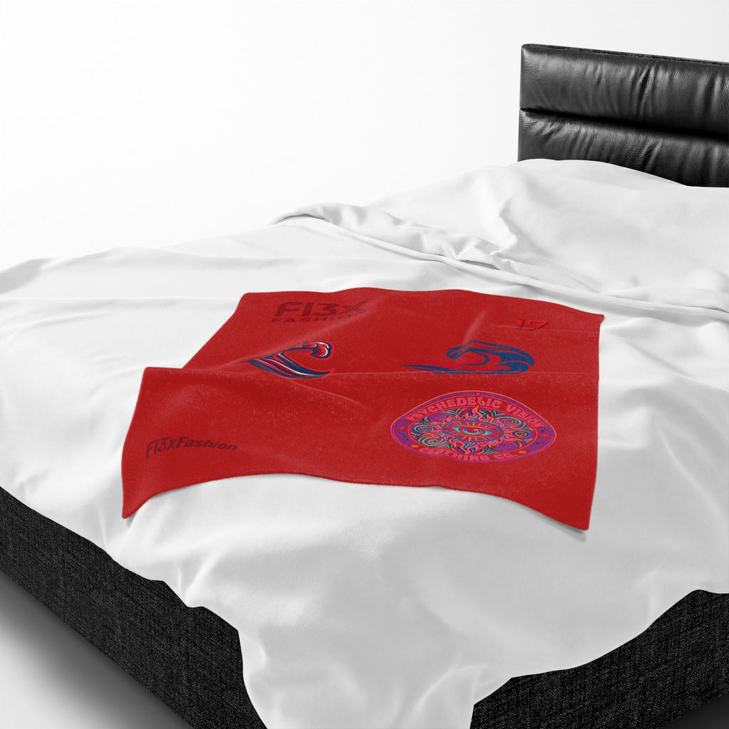 Plush Blanket - Psychedelic Wave Velveteen Throw