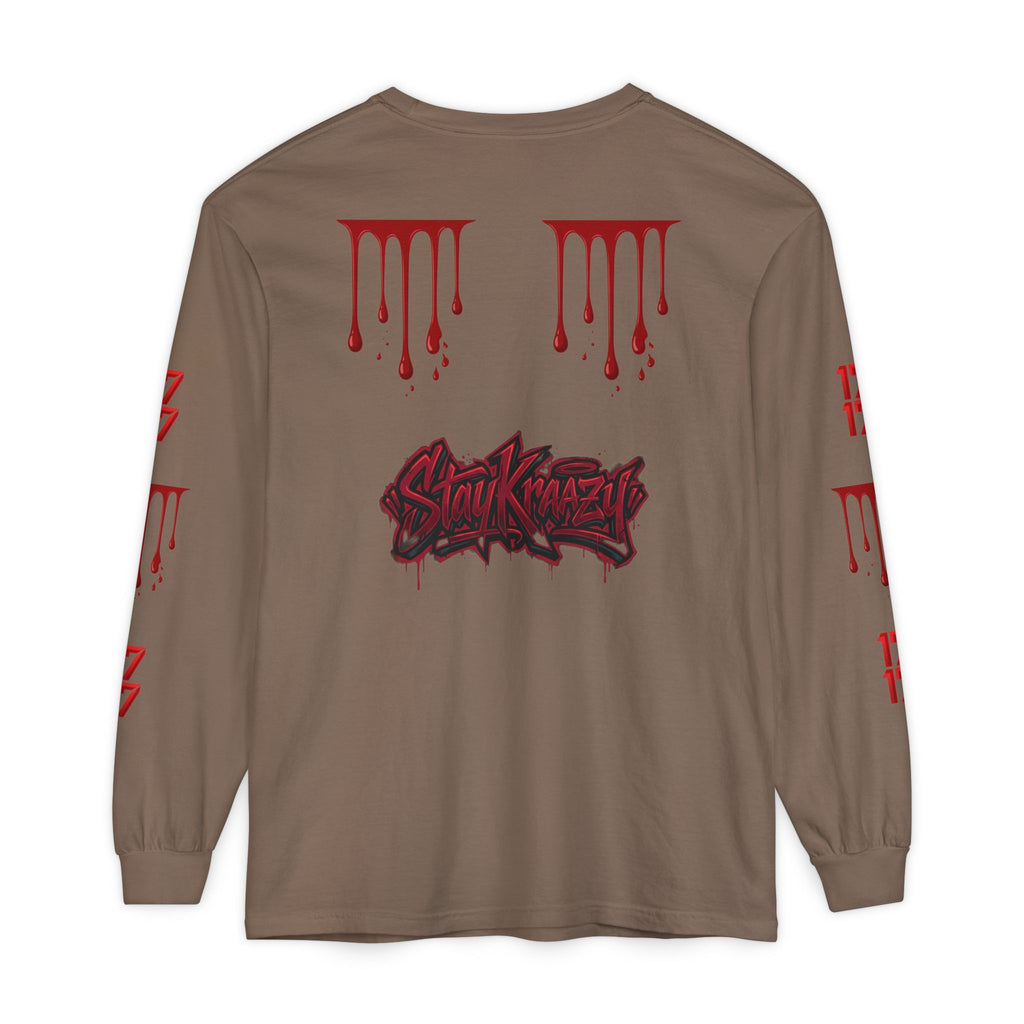 Blood Drip Graphic Long Sleeve Tee