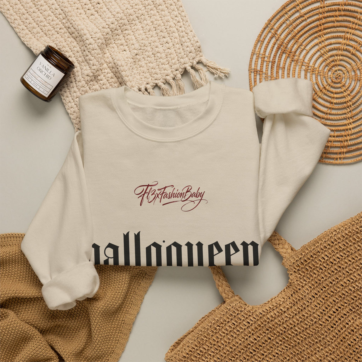 Halloqueen Graphic Sweatshirt — Gothic Halloween Crewneck