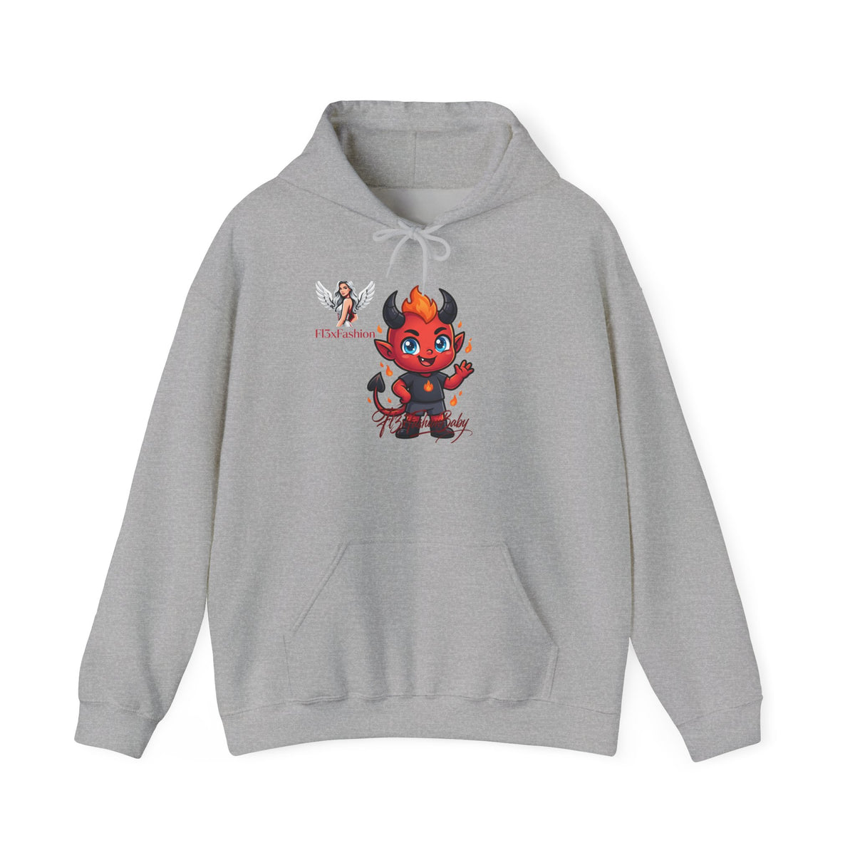 Cute Little Devil Hoodie — Playful Red Demon Graphic Sweatshirt