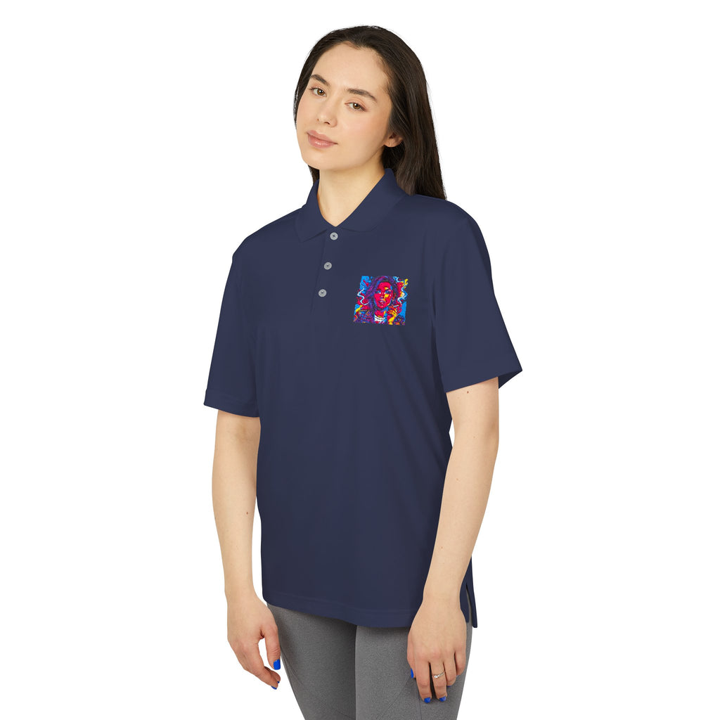 Abstract Color Portrait Polo Shirt
