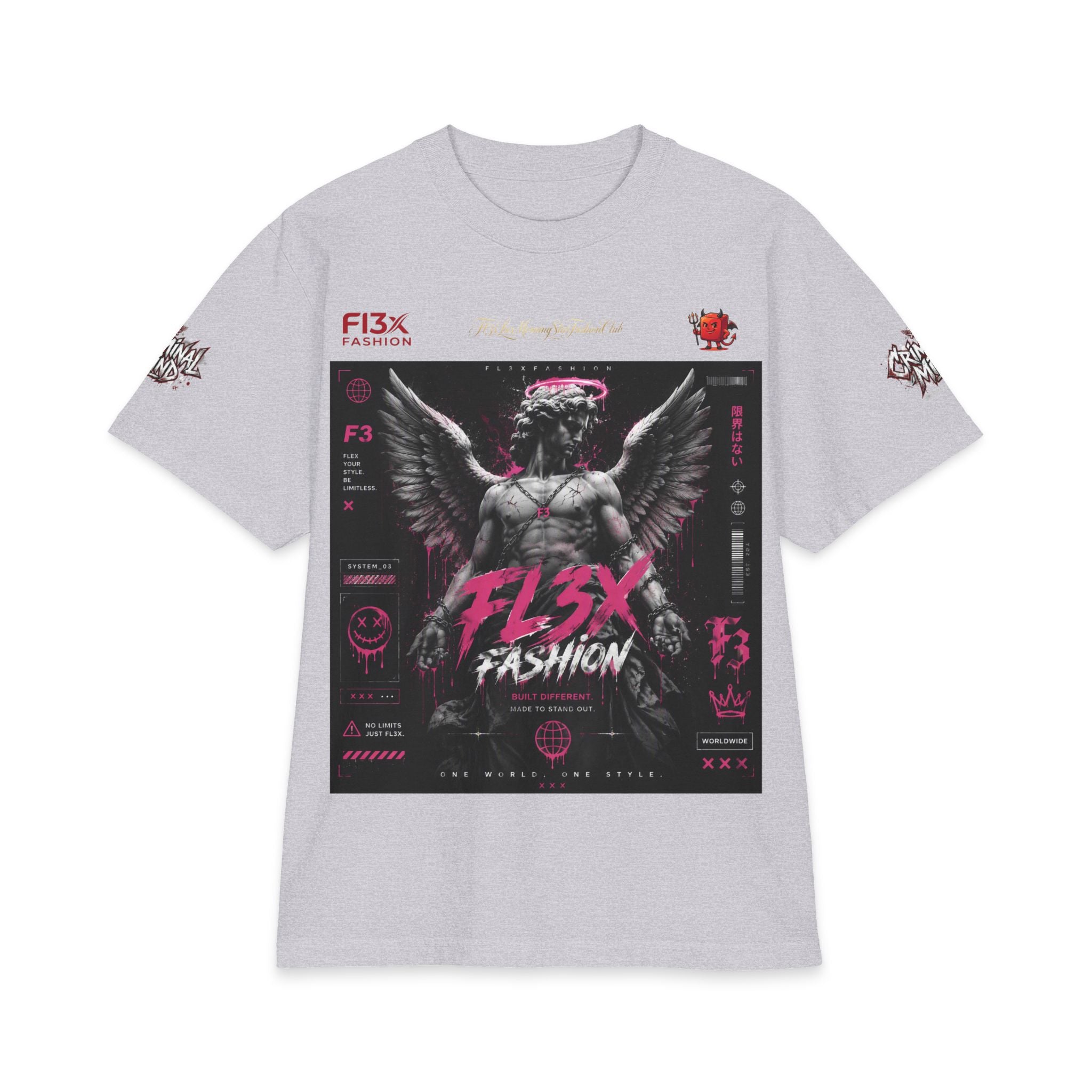 Angel Statue Graphic T‑Shirt — FL3X Fashion Streetwear