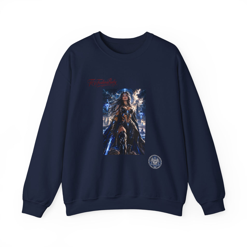 Wonder Warrior Crewneck Sweatshirt — Fantasy Armor Graphic