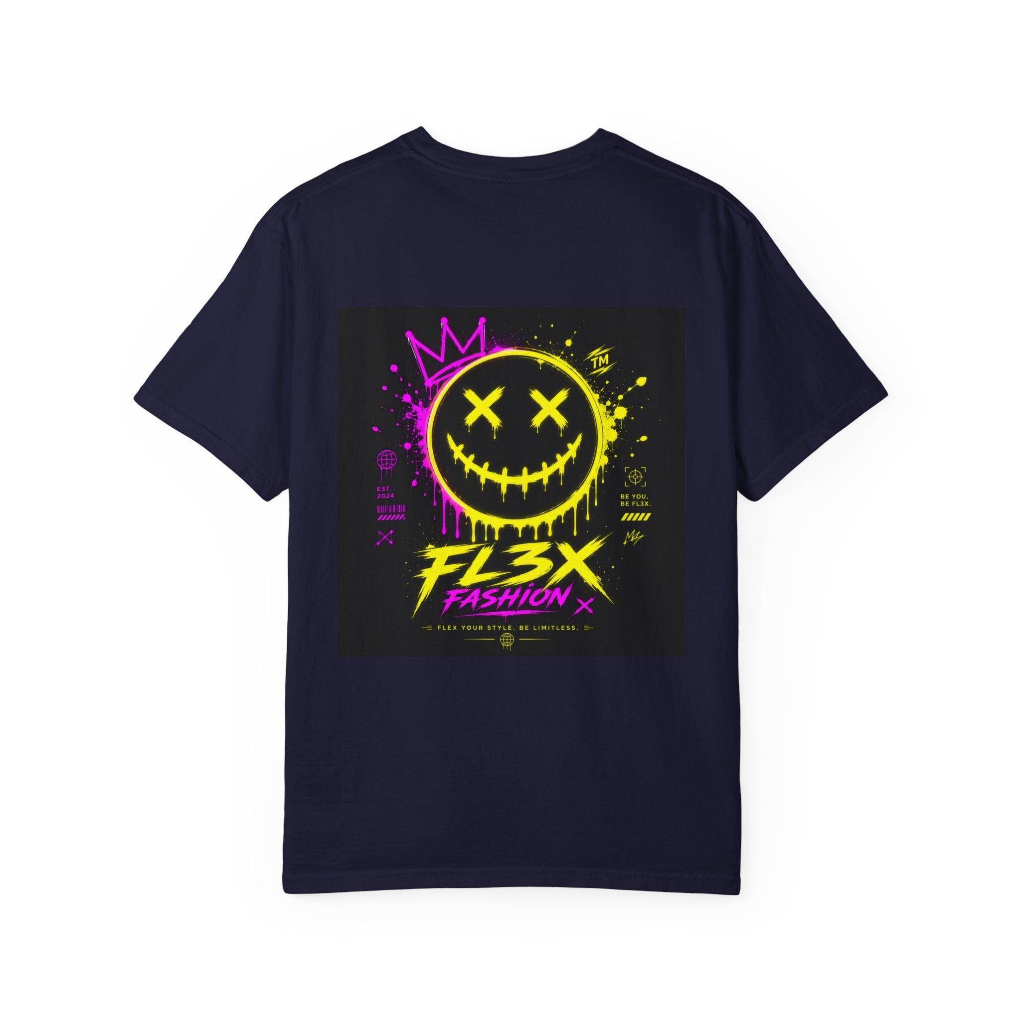 Graphic Tee — Neon Graffiti Smiley "FL3X Fashion"