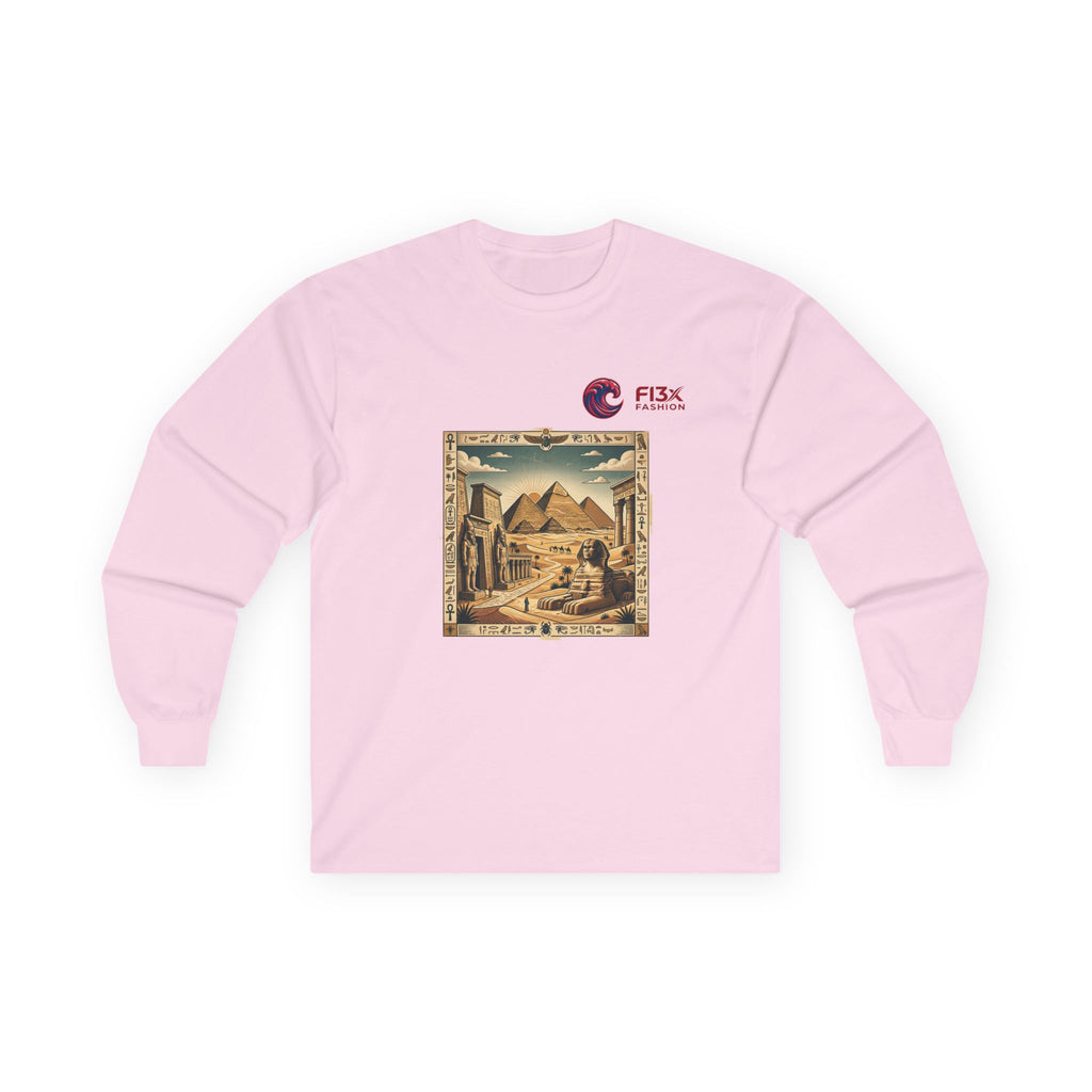 Egyptian Pyramids Vintage Graphic Long Sleeve Tee