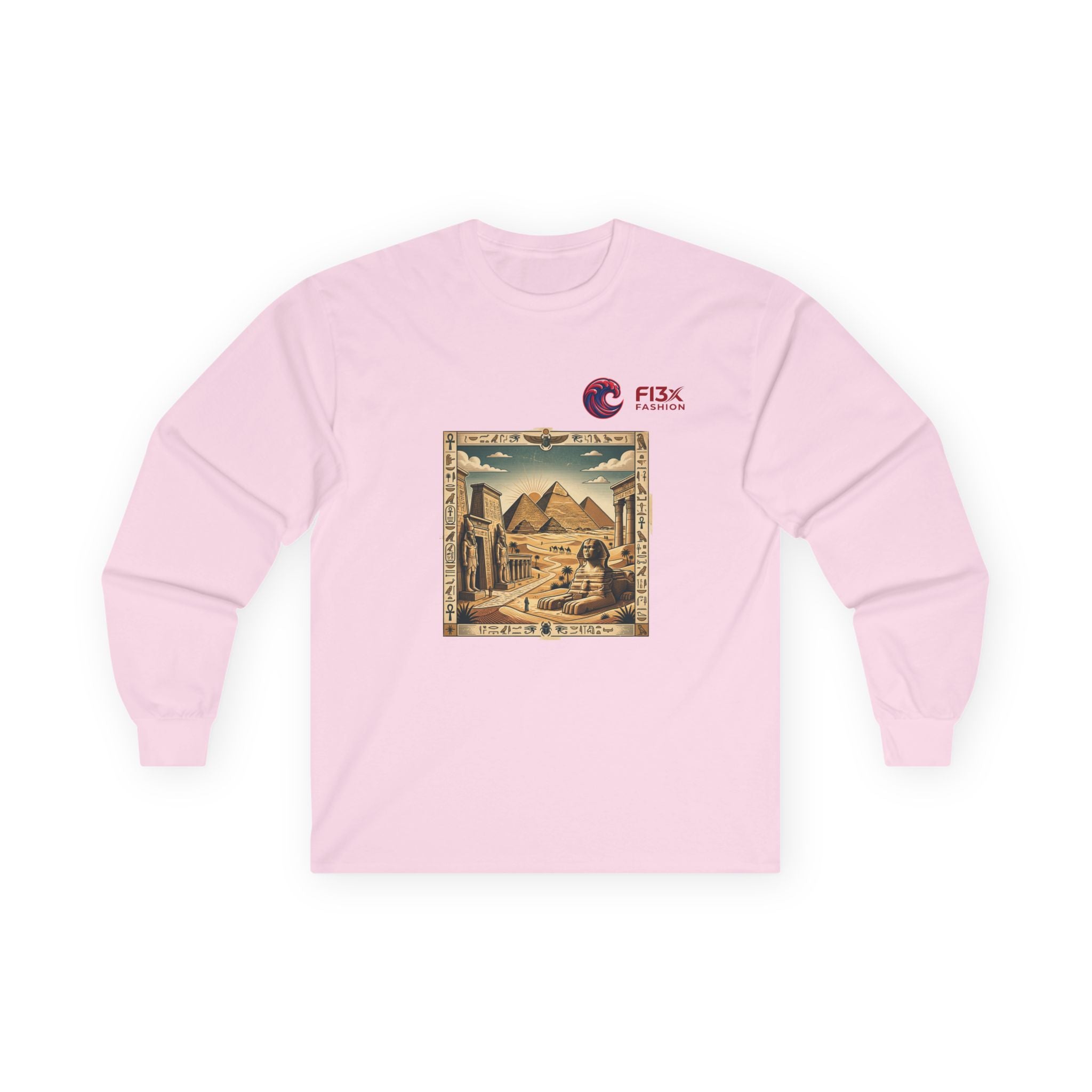 Egyptian Pyramids Vintage Graphic Long Sleeve Tee