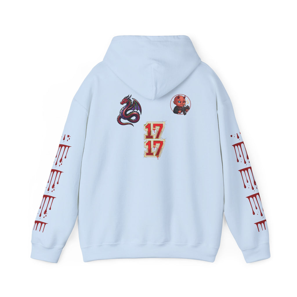 Hoodie — Gothic 1717 Dripping Symbols Pullover