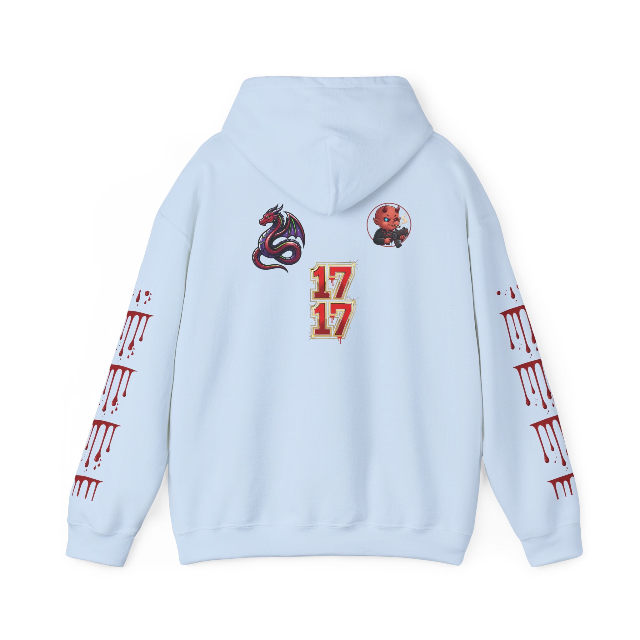 Hoodie — Gothic 1717 Dripping Symbols Pullover