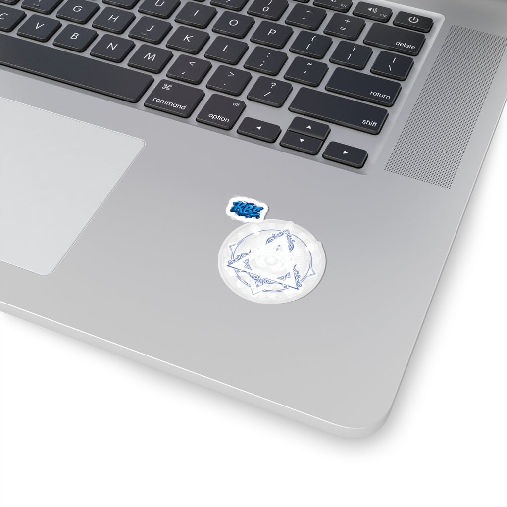 Mystic Triangle Eye Sticker — Geometric Esoteric Laptop Decal